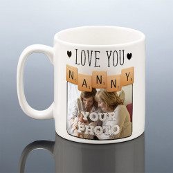 Love You Grandma Photo Mug - Personalised Nanna Birthday Gift - Granny Photo Cup