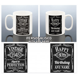 Personalised 80th Birthday Mug for Him