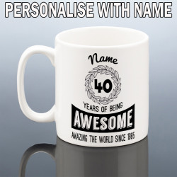 PERSONALISED 40th BIRTHDAY MUG