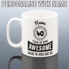 PERSONALISED 40th BIRTHDAY MUG