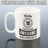 PERSONALISED 13th BIRTHDAY MUG