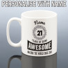 PERSONALISED 21st BIRTHDAY MUG