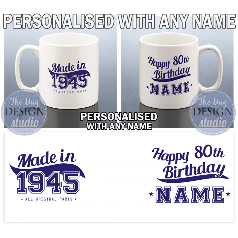 80th Birthday Mug for Him