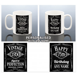 Personalised 75th Birthday Mug for Him