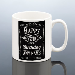 Personalised 75th Birthday Mug for Him