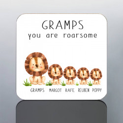 Grandad Lion Gift From Boys - Personalised Grandad Lions Cup - Grandpa Birthday Gift