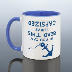 Funny Boat Mug with Blue Handle