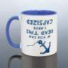 Funny Boat Mug with Blue Handle