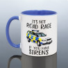POLICE MUG with blue handle