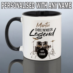 Drummer Mug with Black Handle