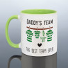 Daddy Team Mug - Personalised Football Shirts Mug - Dad Birthday Gift - Grandad Dream Team Cup