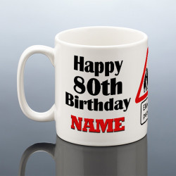 Personalised 80th Birthday Mug for Him