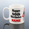 Personalised 80th Birthday Mug for Him