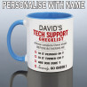 Tech Support Mug - Funny IT Work Colleague Birthday Gift - Tech Engineer Technical Service Cup