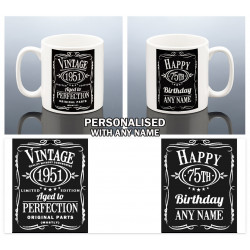 Personalised 75th Birthday Mug for Him