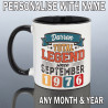 PERSONALISED 50th BIRTHDAY MUG for Men