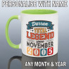 Personalised 21st Birthday Mug for Him