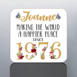 50th Birthday Mug for Her - Personalised 50th Birthday Gift Women - Birth Year 1976 Cup