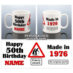 Funny 50th Birthday Mug for Him