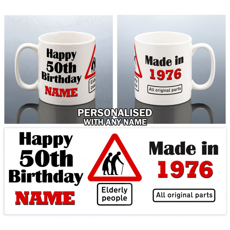 Funny 50th Birthday Mug for Him