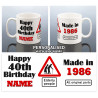 Funny 40th Birthday Mug for Him