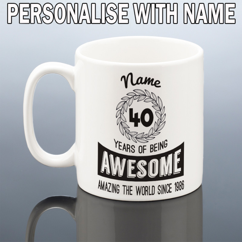 Personalised 40th Birthday Mug