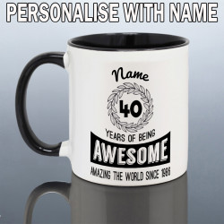 Personalised 40th Birthday Mug