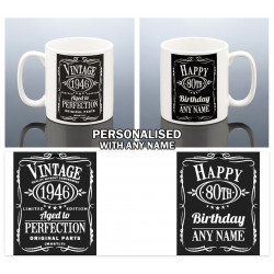 Personalised 80th Birthday Mug for Him