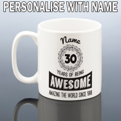 Personalised 30th Birthday Mug