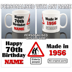 Funny 70th Birthday Mug for Him