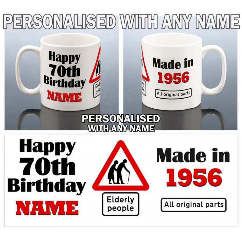 Funny 70th Birthday Mug for Him