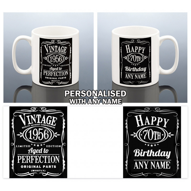 Personalised 70th Birthday Mug for Him