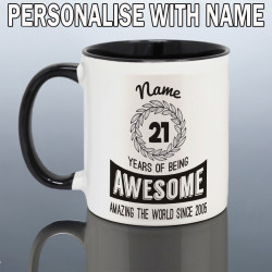 Personalised 21st Birthday Mug