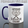 Personalised Squash Player Mug