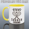 Personalised Squash Player Mug