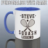 Personalised Squash Player Mug