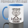 Personalised Squash Player Mug