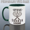 Personalised Squash Player Mug
