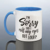 Roll Eyes Joke Mug