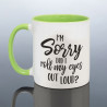 Roll Eyes Joke Mug