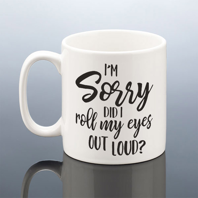 Roll Eyes Joke Mug