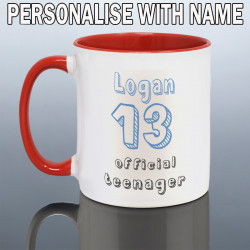 13th Birthday Mug Boys