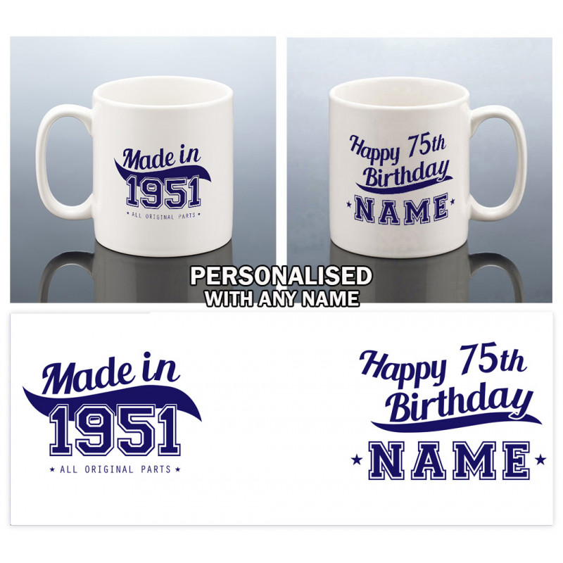 75th Birthday Mug for Him