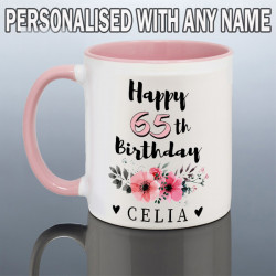 Personalised 65th Birthday Mug for Her