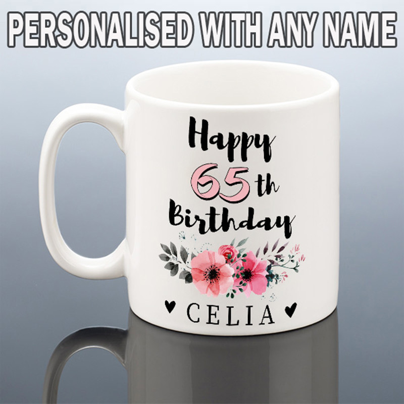 Personalised 65th Birthday Mug for Her
