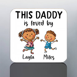 Daddy Father's Day Mug - Dad Birthday Gift from Children - Personalised Daddy is Loved Cup
