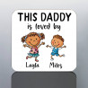 Daddy Father's Day Mug - Dad Birthday Gift from Children - Personalised Daddy is Loved Cup
