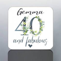 40th BIRTHDAY coaster for Her
