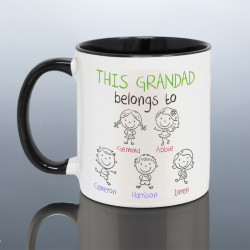 This Daddy Belongs To Mug - Dad Birthday Gift from Children - Personalised Daddy Father's Day Cup