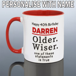Funny 40th Birthday Mug for Him
